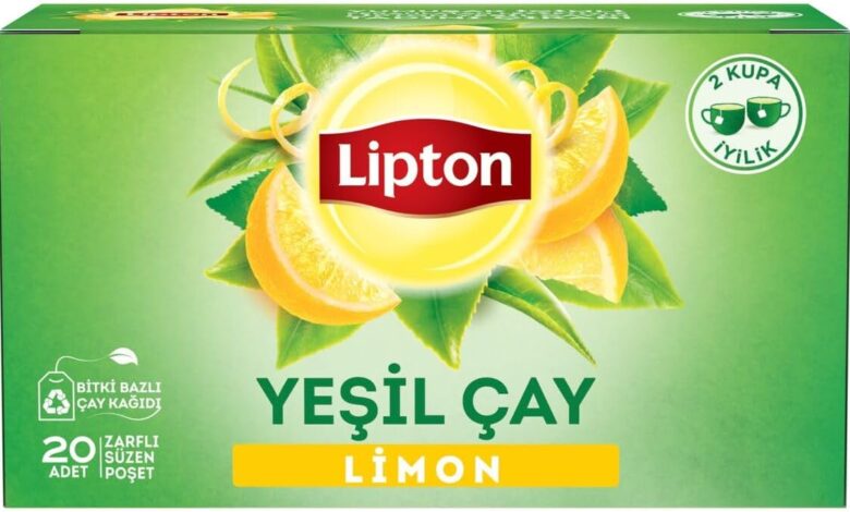 Lipton Berrak Limonlu Bardak Süzen Poşet Yeşil Çay 20'li Paket, 30 g