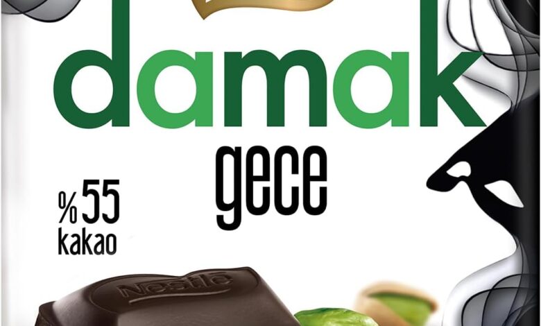 Nestlé Damak Gece Antep Fıstıklı Bitter Çikolata, 60 g