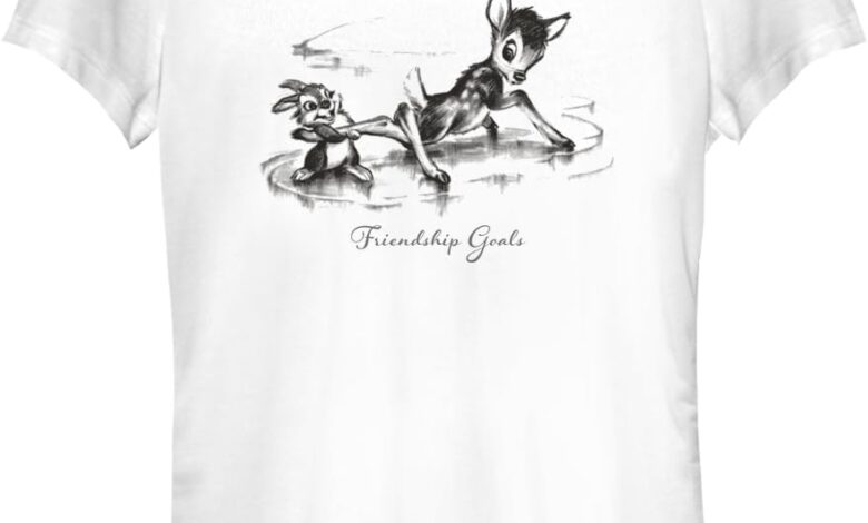 Disney Bambi - Bambi Friendship Bisiklet Yaka T-Shirt Tişört Kadın