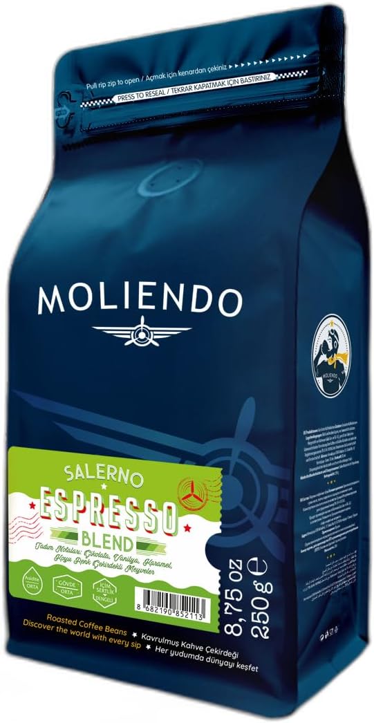Moliendo Finest Coffee Salerno Espresso Blend Kahve (Çekirdek) 250 g