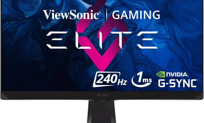 Viewsonic XG271QG 27” 2K Nano IPS 1ms 240Hz Ergonomik Elite Gaming Monitor, Gerçek G-Sync 2HDMI DP, Siyah