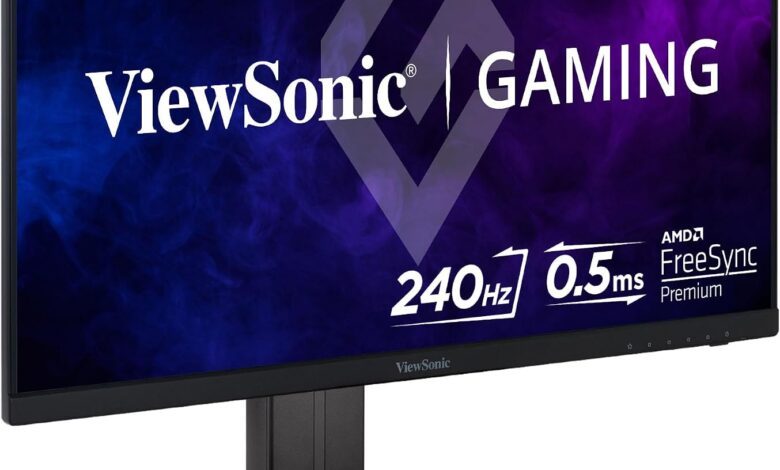 ViewSonic XG2431 23.8" 0.5MS 240HZ FAST IPS FHD HDMI DP FREESYNC PREMIUM PIVOT YUKSEKLIK AYARI VESA BLUR BUSTER 2.0 SERTİFİKALI GAMING MONITOR