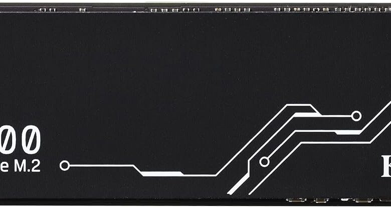 Kingston KC3000 PCIe 4.0 NVMe M.2 SSD - Masaüstü ve dizüstü bilgisayarlar için yüksek performanslı bellek, -SKC3000S/512G, siyah, 512GB