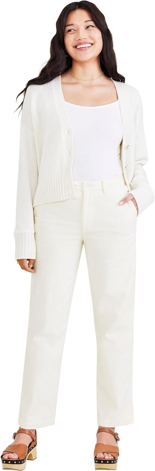 Dockers High Waisted Chino Straight Fit Pantolon Pantolon Kadın