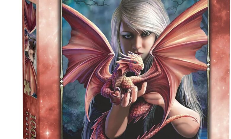 Clementoni - 1000 Parça Anne Stokes Yetişkin Puzzle - Dragonkin - 39640