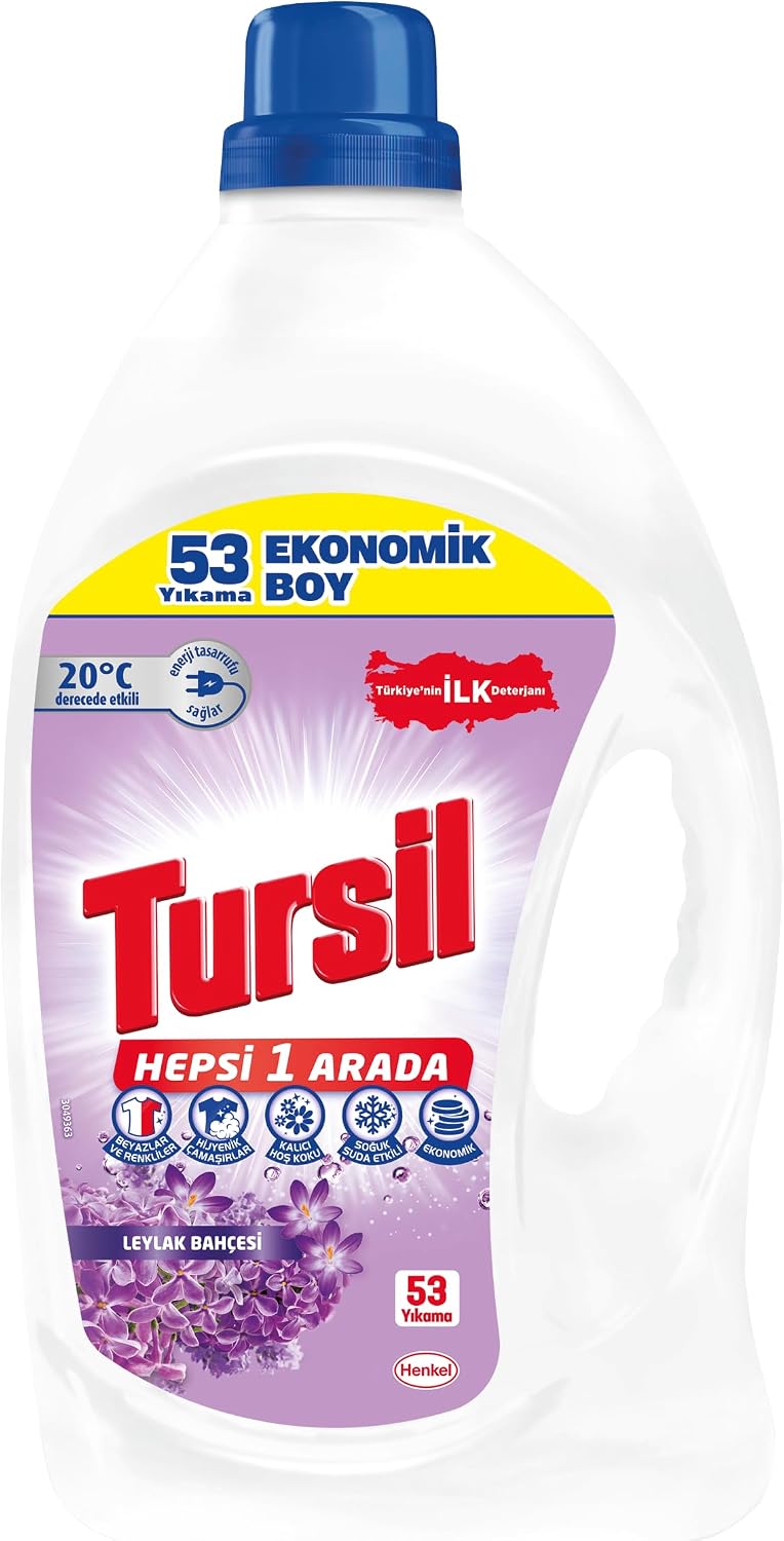 Tursil Komple Çözüm Leylak Bahçesi 53 Yıkama Sıvı Çamaşır Deterjanı Ekonomik Boy 1 x 3440 ml