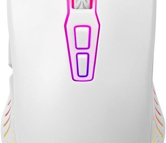Rampage SMX-G68 SPEAR Full RGB 7200DPI 7D Makrolu Gaming Oyuncu Mouse (Beyaz)