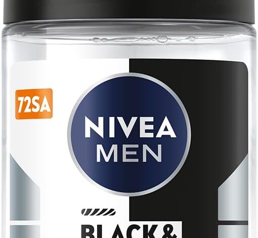 NIVEA Men Erkek Roll On Deodorant Black&White Invisible Güçlü Etki 50 ml,72 Saat Anti-perspirant Koruma