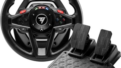 Thrustmaster T128 Yarış Direksiyonu – Hibrit Force Feedback Teknolojisi – Manyetik Vites ve Pedal Seti – LED Hız Göstergesi – Xbox Series X|S, Xbox One ve PC Uyumlu