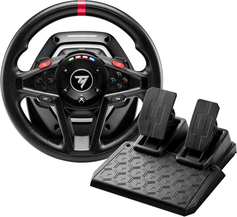Thrustmaster T128 Yarış Direksiyonu – Hibrit Force Feedback Teknolojisi – Manyetik Vites ve Pedal Seti – LED Hız Göstergesi – Xbox Series X|S, Xbox One ve PC Uyumlu