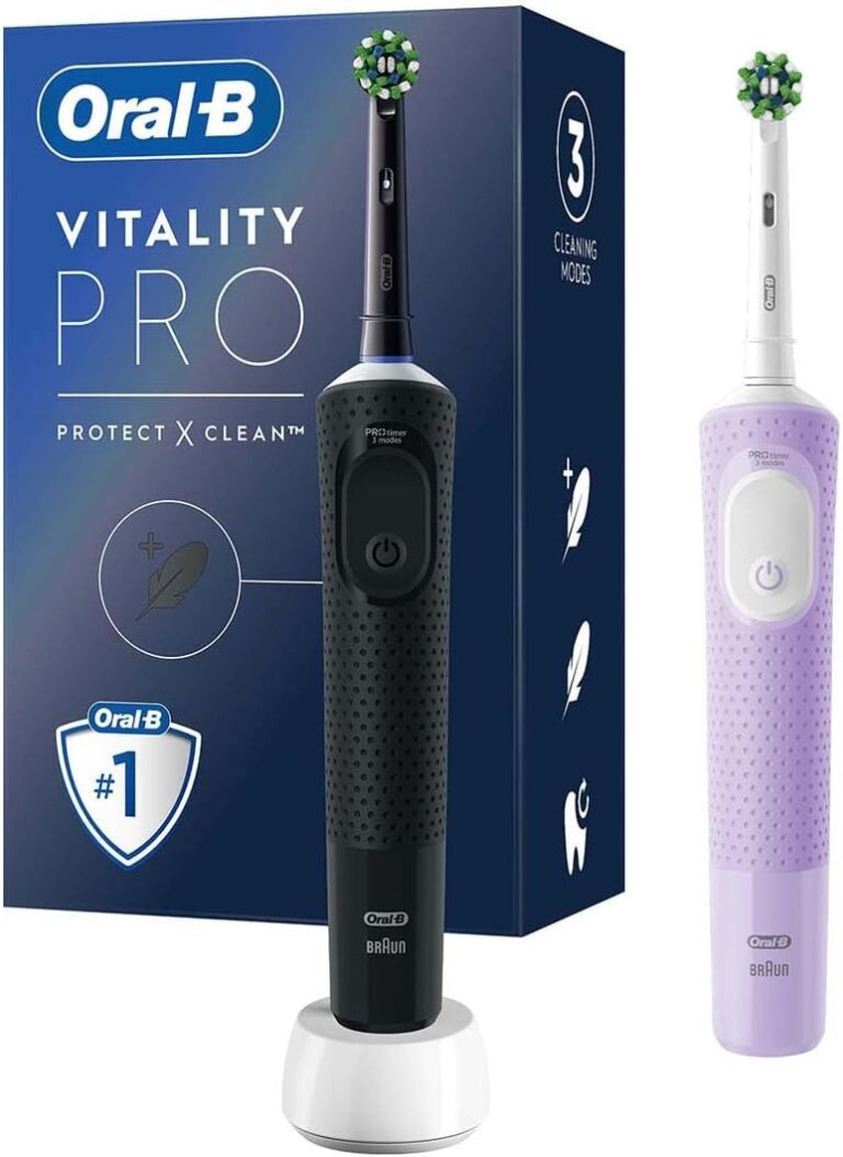 Oral-B Şarjlı/Elektrikli Diş Fırçası Vitality Pro 2'li Siyah&Lila Avantaj Paketi