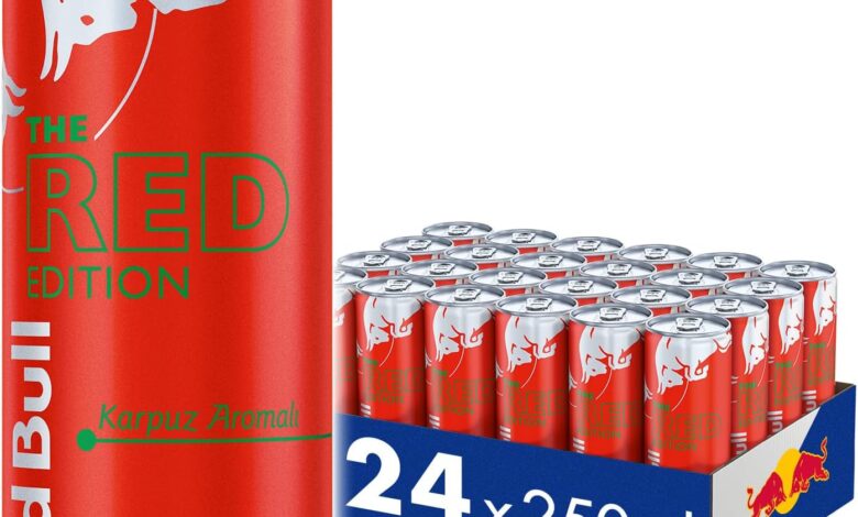 Red Bull Enerji İçeceği, Karpuz, 250 ML (24'Lü Paket, 24x250 ML), Enerji, Kutu