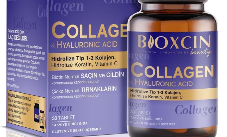 Bioxcin Beauty Collagen 30 Tablet – Tip1 Tip 3 Hidrolize Kolajen, Hyaluronik Asit, Vitamin C ve Biotin İçeren Takviye
