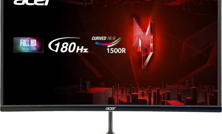 Acer Nitro UM.HE0EE.302 27" 1080p 180 Hz 1 ms Kıvrımlı Oyuncu Monitör