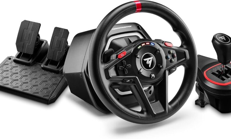 Thrustmaster T128 vites kolu seti, T128 yarış direksiyonu TH8S vites eklentisi, Xbox ve PC ile uyumlu