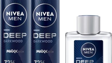 NIVEA Men Deep Dimension Tıraş Sonrası Losyon 100 ml, Çekici Koku + NIVEA Men Erkek Sprey Deodorant Deep Dimension 48 Saat Anti-perspirant Koruma, 150 ml, Erkeksi Koku X2