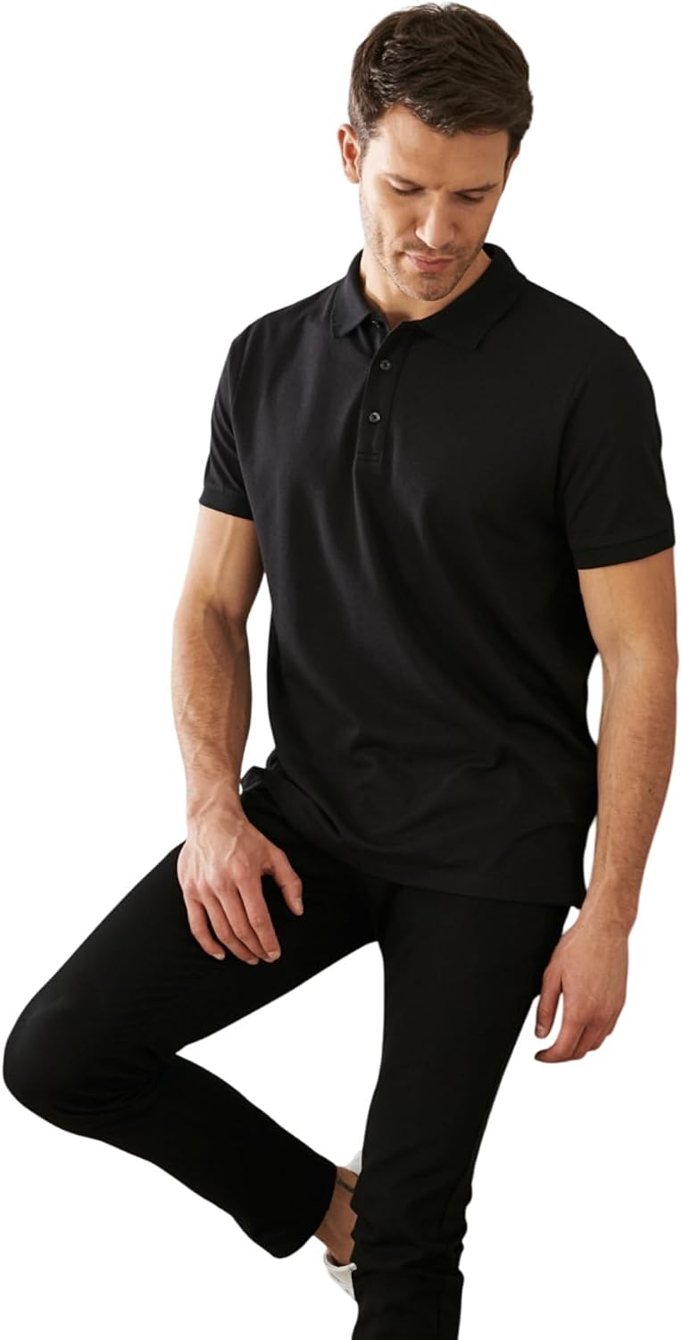 AC&CO/Altınyıldız Classics Slim Fit Dar Kesim Kıvrılmaz Polo Yaka Kısa Kollu Tişört