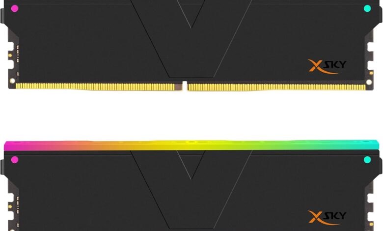 V-Color Manta XSky RGB 16GB (2x8GB) DDR5 6000MT/s CL30 1.35V, AMD EXPO Uyumlu, SK Hynix IC, Siyah Masaüstü Bellek RAM / TMXSAL8G60830KWK