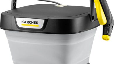 Kärcher Mobile Outdoor Cleaner OC 3 Foldable, basma miktarı: 2 l/dk, katlanabilir su tankı, ağırlık: 2,2 kg, su haznesi: 8 l, lityum iyon pil