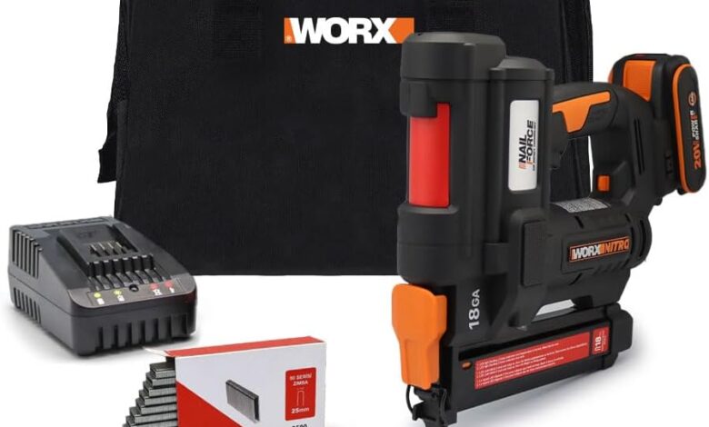 WORX WX844 20Volt/2.0Ah Li-ion 16-40mm Profesyonel Şarjlı Zımba Makinesi + 2700 Adet Yedek Zımba