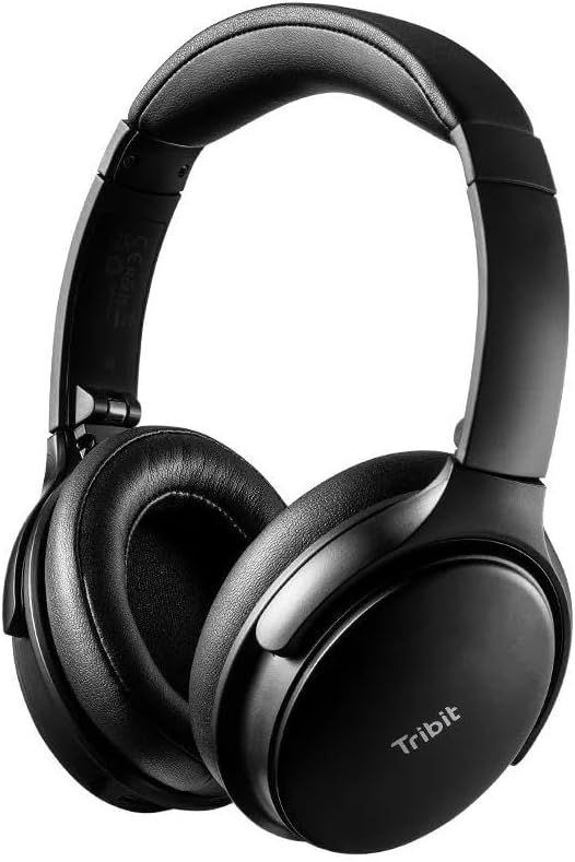 Tribit QuietPlus 71 ANC Gürültü Engelleme 30 Saat Oynatma Süresi Rahat ve Ayarlanabilir Bluetooth Kulak Üstü Kulaklık Siyah