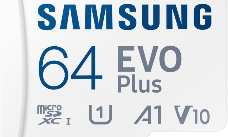 Samsung EVO Plus microSDXC Hafıza Kartı 64 GB, 160 MB/s, U1, V10, A1, ‎MB-MC64SA/APC (2024 Serisi)