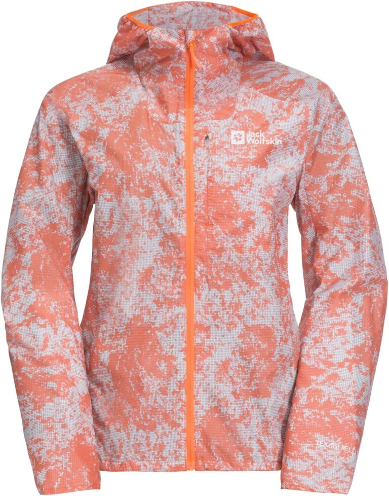 Jack Wolfskin 1307851_8312 Prelight Wind JKT W Grid Camo Kadın Outdoor Ceket