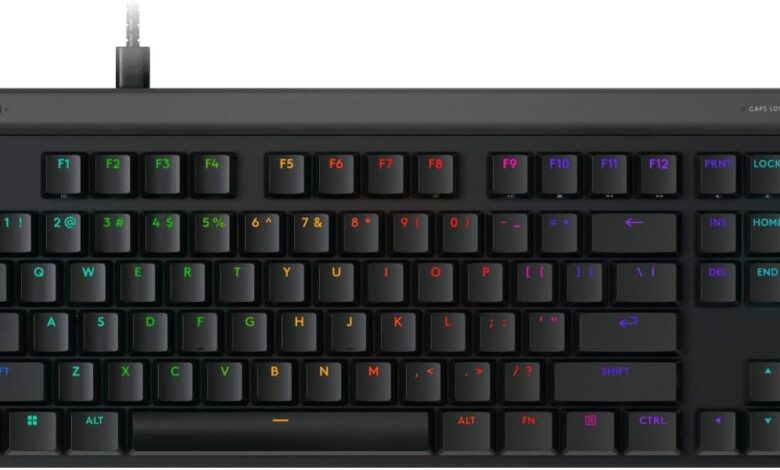 Logitech G G515 TKL Kablolu Düşük Profilli Oyun Klavyesi, Tamamen Özelleştirilebilir RGB, Çift Katmanlı PBT Tuş Kapakları, İngilizce Tuş Dizilimi, Siyah