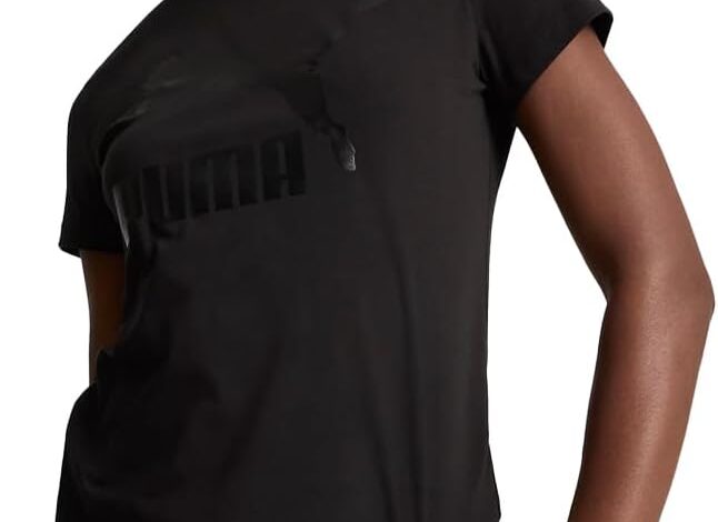 Classics Shiny Logo Kadın Siyah Günlük Stil T-Shirt 62559701