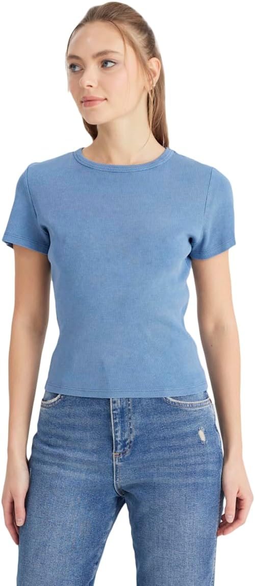 Wrangler Bisiklet Yaka T-shirt W241600 T-shirt Kadın