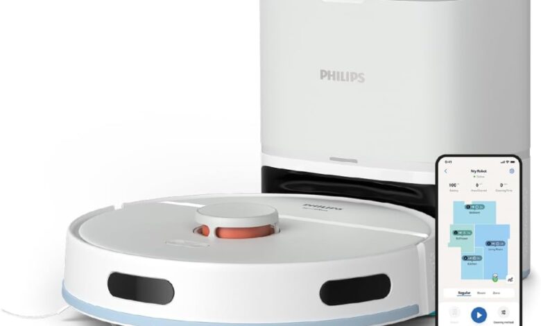 Philips 2000 Serisi Islak Kuru Moplu İstasyonlu Robot Süpürge, HomeRun Uygulaması, LDS Radar Navigasyon, Beyaz, XU2100/20