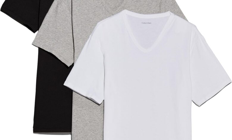 Calvin Klein S/S V NECK 3PK Tişört Erkek