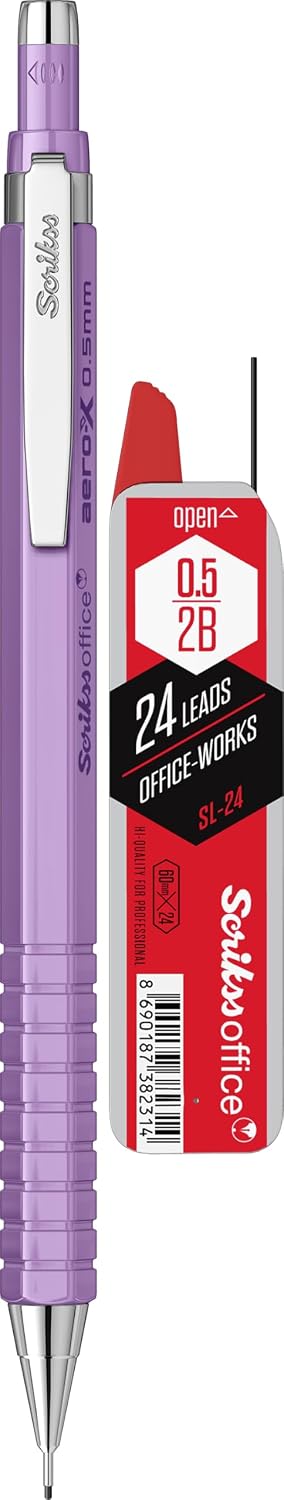SCRIKSS OFFICE Aero-X Versatil 0.5 Mm Mor & SL-24 Min 2B 2'Li Blister