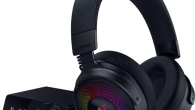 Razer Kraken V4 Pro - Kontrol hub'lı kablosuz oyun kulaklığı - Sensa HD haptikler (OLED kontrol hub'ı, TriForce 40mm sürücüler, HyperSpeed & Bluetooth, THX Audio) Siyah