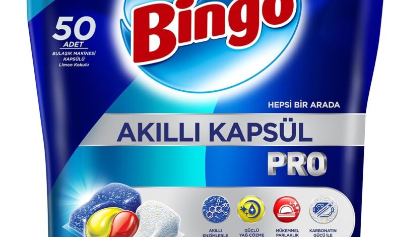 Bingo Akıllı Kapsül Pro Bulaşık Makinesi Deterjanı Tableti 50'li