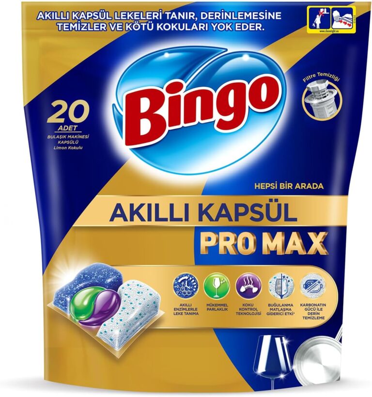 Bingo Akıllı Kapsül Pro Max Bulaşık Makinesi Deterjanı Tableti 20'li