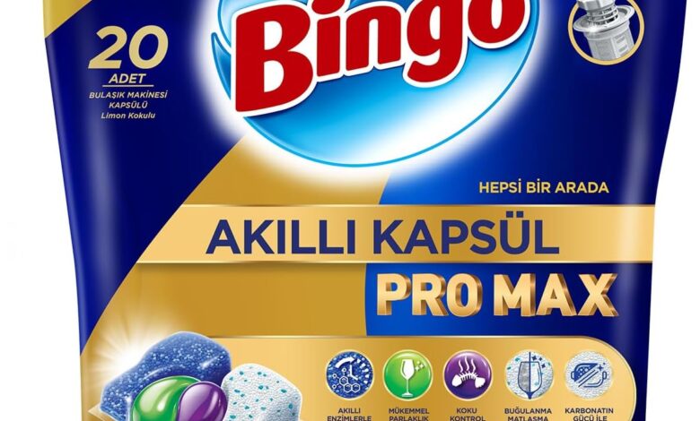 Bingo Akıllı Kapsül Pro Max Bulaşık Makinesi Deterjanı Tableti 20'li