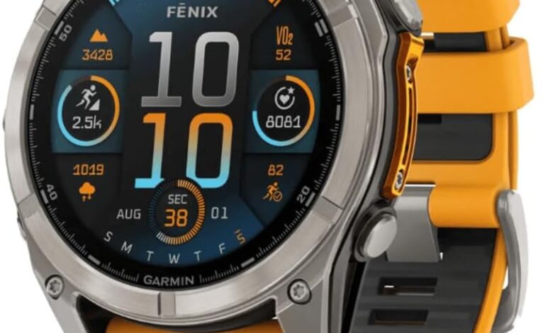 Garmin Fenix 8 – 51mm AMOLED Sapphire Titanyum Turuncu/Grafit Kayışlı