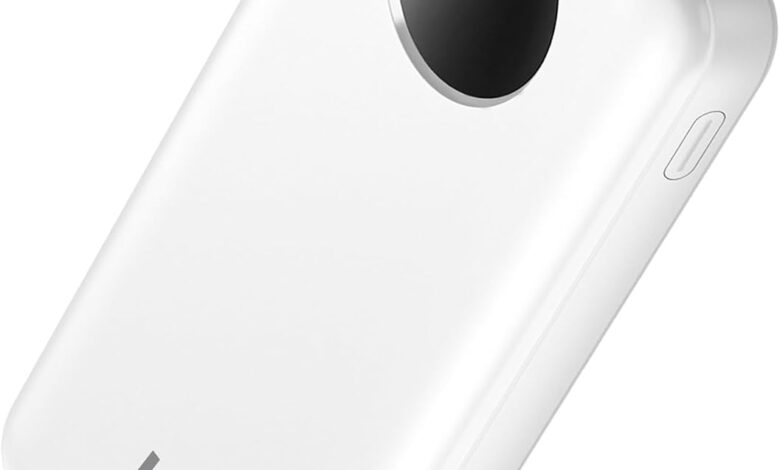 Juo 10000mAh 22.5W Dijital Led Ekranlı Taşınabilir Hızlı Şarj Cihazı Powerbank Beyaz