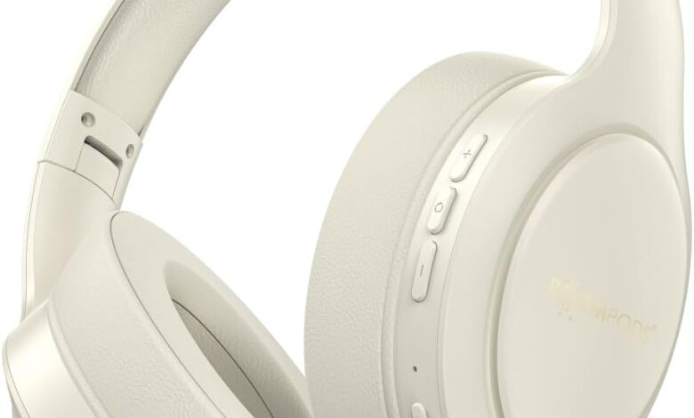 Boompods Headpods Pro 2 Kulak Üstü Kulaklıklar - Katlanabilir Bluetooth Kulaklık, Kulak Üstü Tasarım, Dahili Mikrofonlu Hafif Kablosuz Kulaklık, 50+ Saat Kablosuz Çalma Süresi, PillowFoam Konforu -