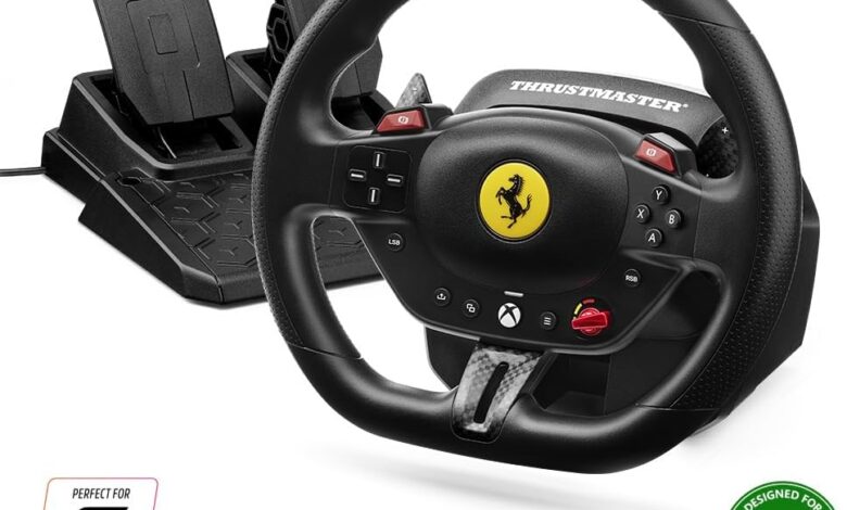 Thrustmaster T98-X Ferrari 296 GTS Yarış Direksiyonu – Xbox Series X|S, Xbox One ve PC Uyumlu – Resmi Ferrari Lisanslı, 1:1 Ölçekli Replika, Doğrusal Direnç ve Manyetik Pedalla