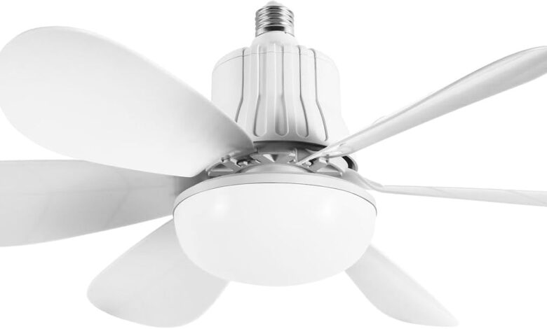 Tavan Vantilatörü Led Işık 3 Renk Işık Sıcaklığı Ayarlanabilir 3 Kademe Hız Modu Sessiz 52 Cm Çap 6 Kanat Uzaktan Kumandalı Vantilatör (Beyaz)