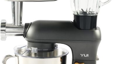 Yui M200 Multi-fonksiyonel 3'ü Bir Arada Stand Mikser Kıyma Setli Ve Blender Özellikli Koyu Gri-Gold