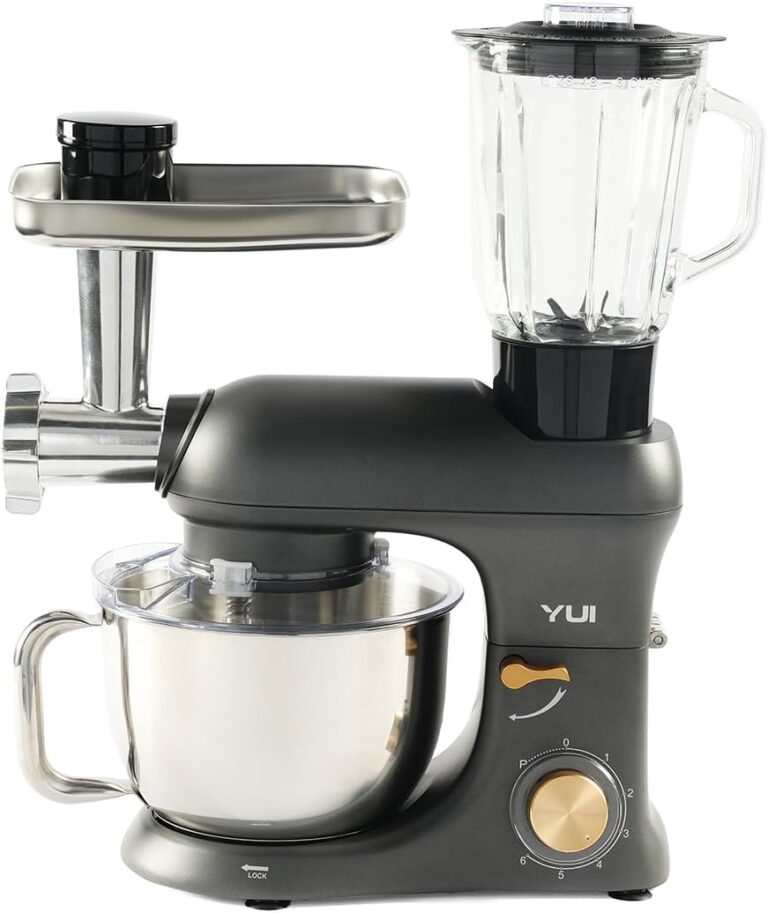Yui M200 Multi-fonksiyonel 3'ü Bir Arada Stand Mikser Kıyma Setli Ve Blender Özellikli Koyu Gri-Gold
