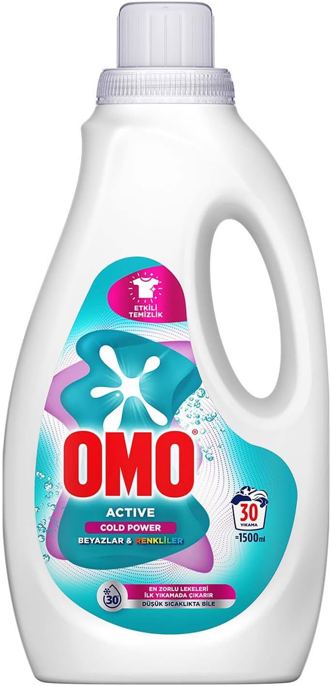 OMO Active Cold Power Beyazlar ve Renkliler için Sıvı Deterjan 1500 ml