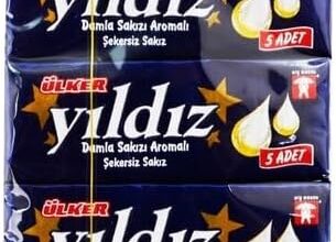 ÜLKER Yıldız Damla Sakızı Aromalı Şekersiz Stick, 7 Gr, 3'lü Paket