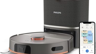 Philips HomeRun 5000 Serisi Robot Elektrikli Süpürge, Çift Döner Mop, Süpürme ve Paspas, 10.000Pa Emiş Gücü, Lazer Çizgi Navigasyon, HomeRun Uygulaması, Açık Gri (XU5100/10)