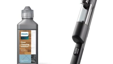 Philips 9000 Serisi AquaTrio Kablosuz Dikey Süpürge (XW9463/11) ve Philips Aqua Trio Uyumlu Zemin Temizleme Solüsyonu (XV1792/01)