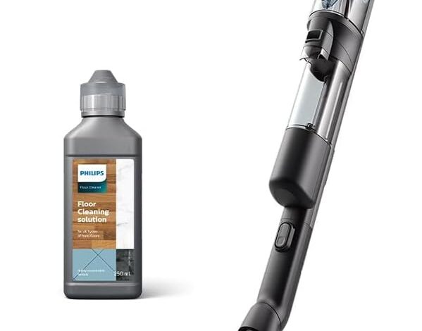 Philips 9000 Serisi AquaTrio Kablosuz Dikey Süpürge (XW9463/11) ve Philips Aqua Trio Uyumlu Zemin Temizleme Solüsyonu (XV1792/01)
