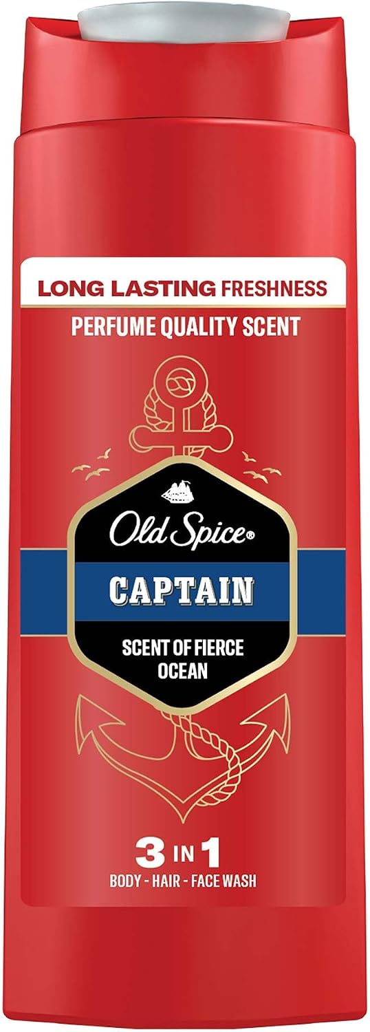 Old Spice Captain Erkek 3’ü 1 Arada Duş Jeli & Şampuan 90 Mililitre